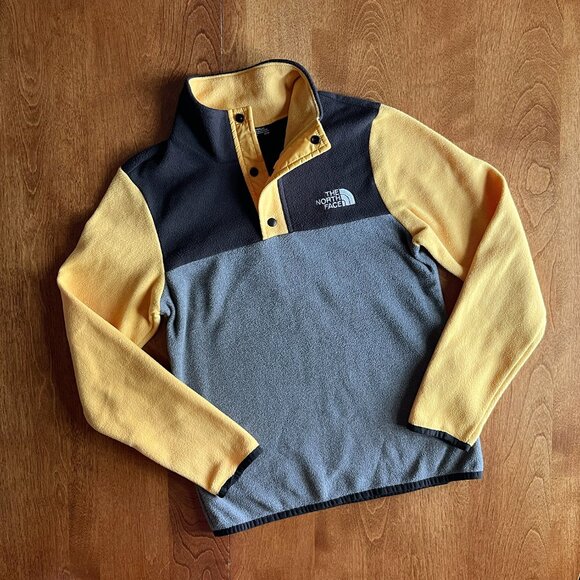 The North Face yellow and gray Glacier fleece S 7/8 - Picture 1 of 9